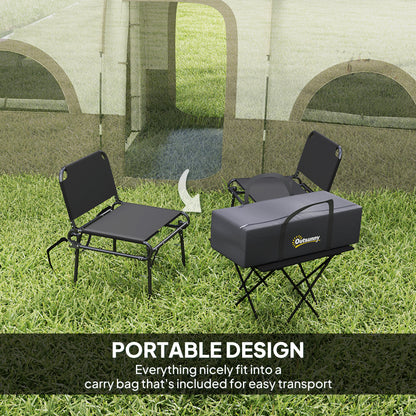 4-6 Person Camping Tent, 3 Room Cabin Tent, 3000mm Waterproof and UPF30+ with Sewn in Groundsheet and Carry Bag, Khaki