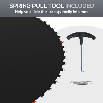 Soozier Trampoline Mat Replacement with Spring Pull Tool and 54 V-Hooks, Fits 10ft Trampoline, Using 5.5" Springs