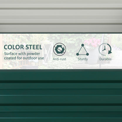 2' x 2' x 1' 2-Pieces Raised Garden Bed with Galvanised Steel Frame for Vegetables, Flowers, Herbs, Green