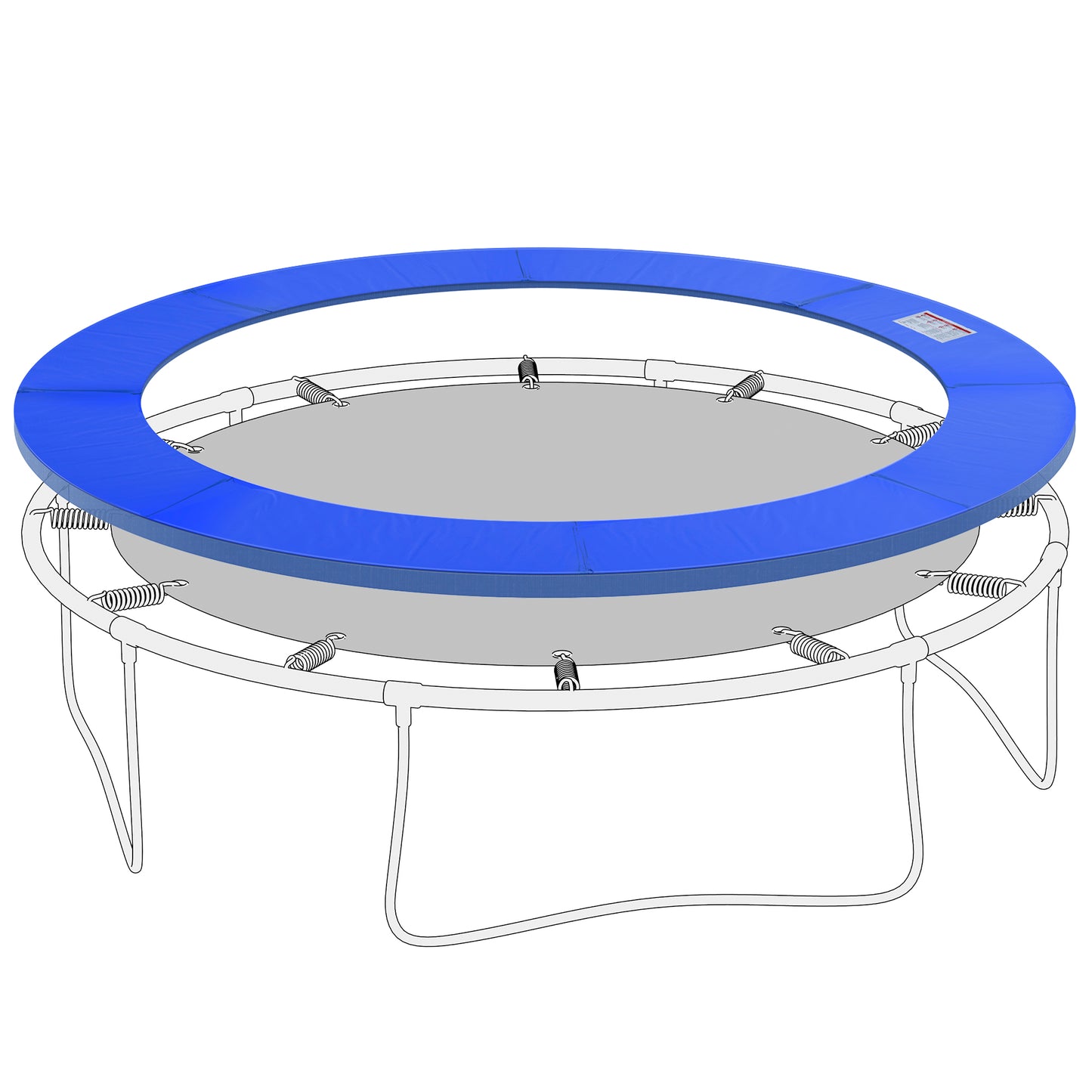 Φ10ft Trampoline Replacement Safety Pad Trampoline Pad Waterproof Spring Cover Blue