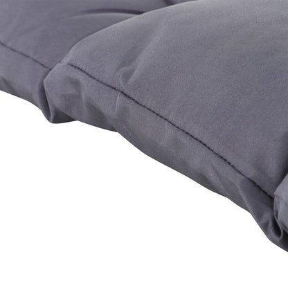 2 Seater Garden Bench Cushion, Soft Thick Outdoor Non-Slip 2 Seater Soft Pad With Backrest for Garden Patio, 52" x 43" x 4", Dark Grey