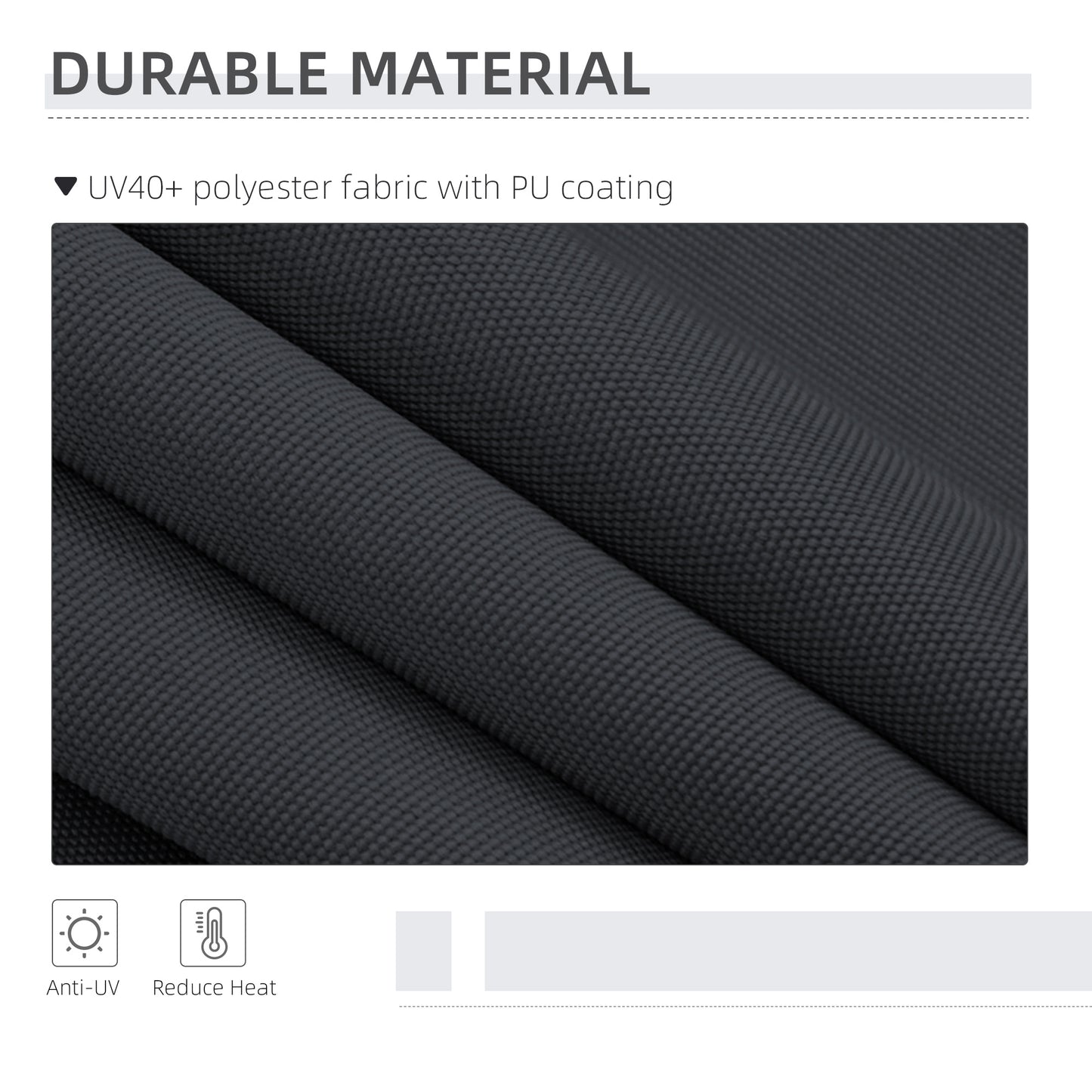 7' x 10' Retractable Patio Awning, Manual Outdoor Privacy Screen with UPF40+ & Water-Resistant Fabric, Grey