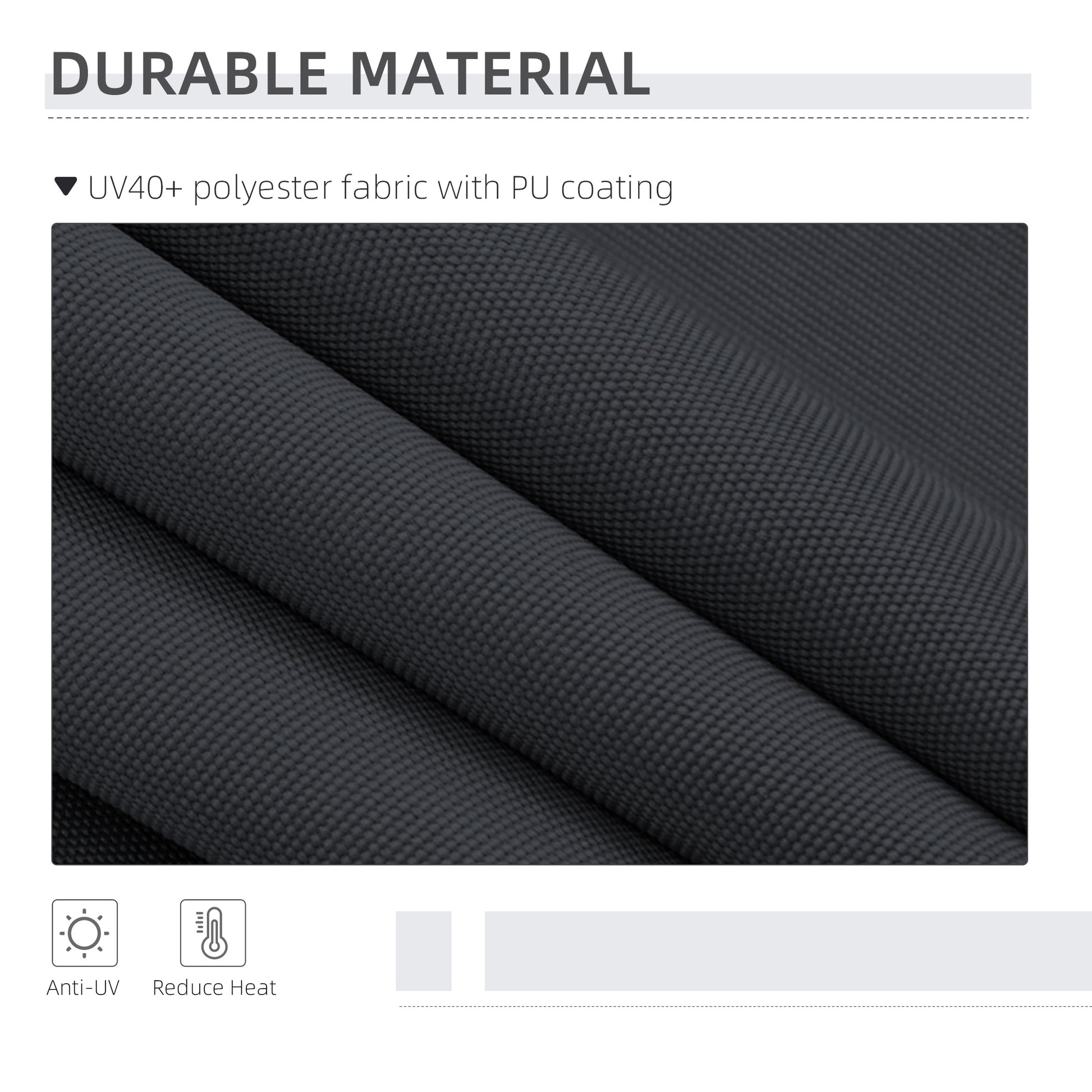 7' x 10' Retractable Patio Awning, Manual Outdoor Privacy Screen with UPF40+ & Water-Resistant Fabric, Grey