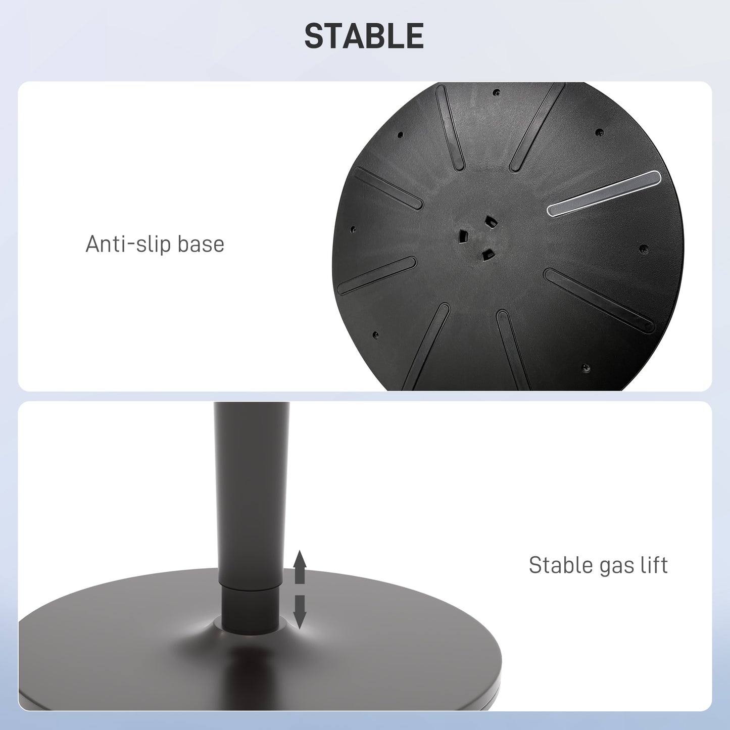 Standing Desk Stool, Ergonomic Wobble Chair, Adjustable Leaning Stool for Office Desks, with Rocking Motion, Black