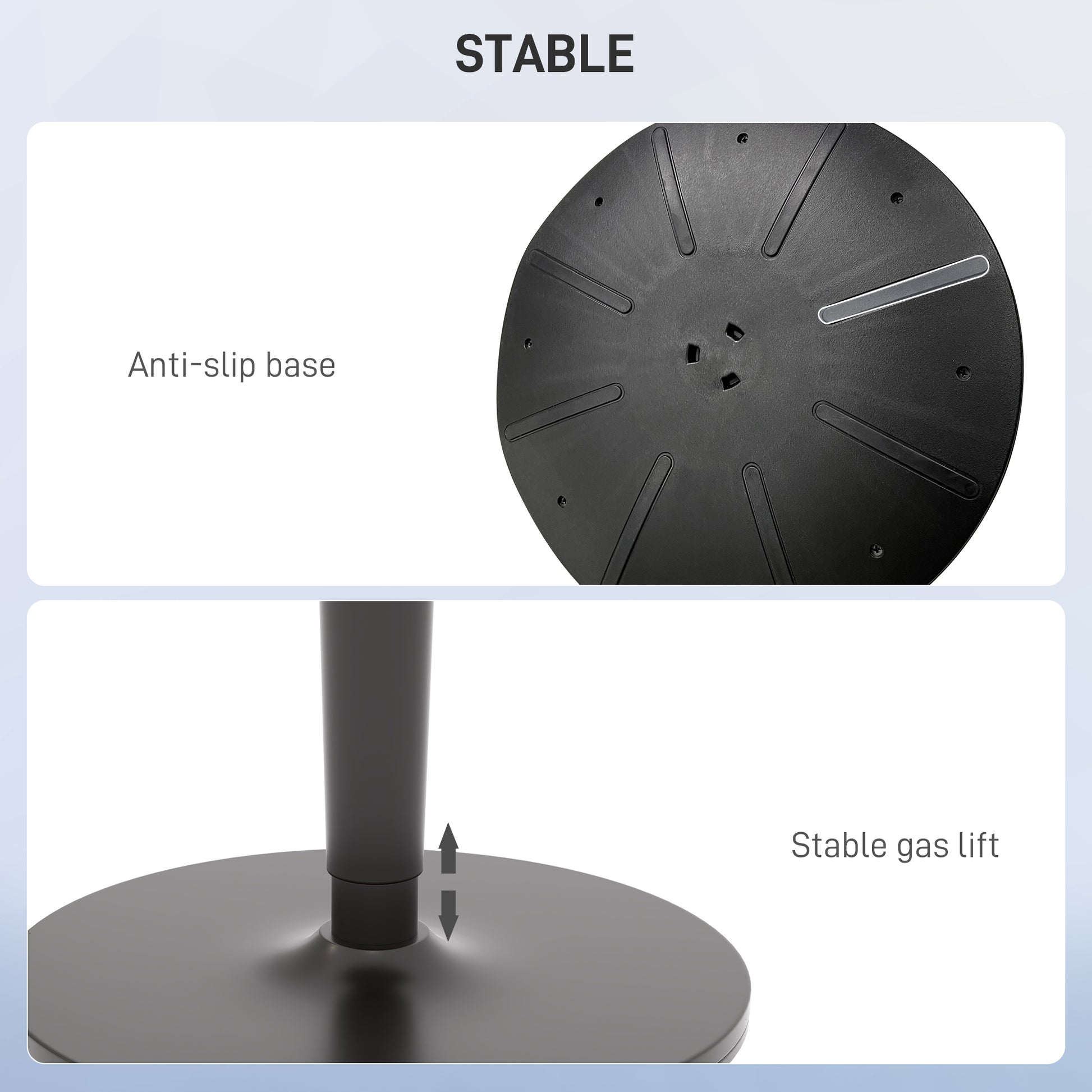 Standing Desk Stool, Ergonomic Wobble Chair, Adjustable Leaning Stool for Office Desks, with Rocking Motion, Black