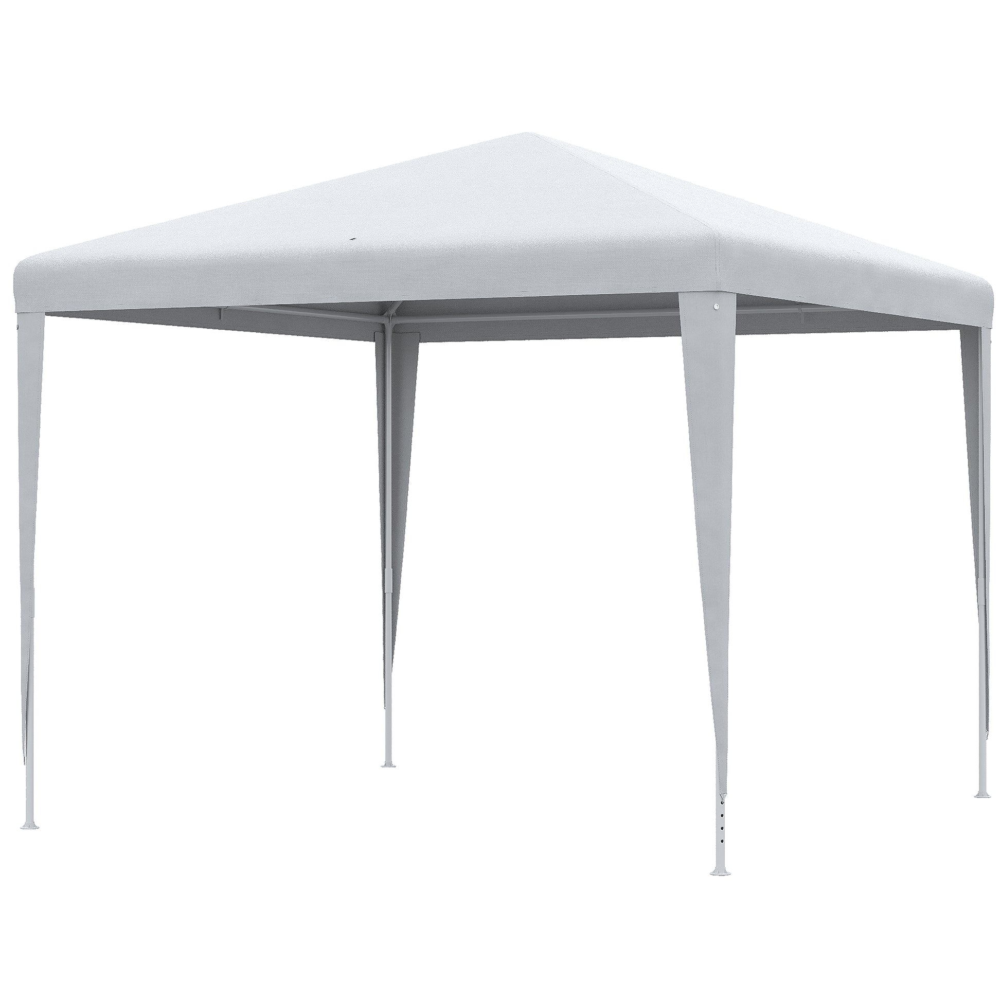9' x 9' Portable Canopy Party Tent Gazebo Outdoor Sunshade for Weddings Parties with Dressed Legs, White