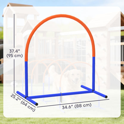 Dog Agility Training Equipment, 4 PCS Obstacle Course with Carrying Bag for Old Dogs, for Backyard, Outdoor, Blue