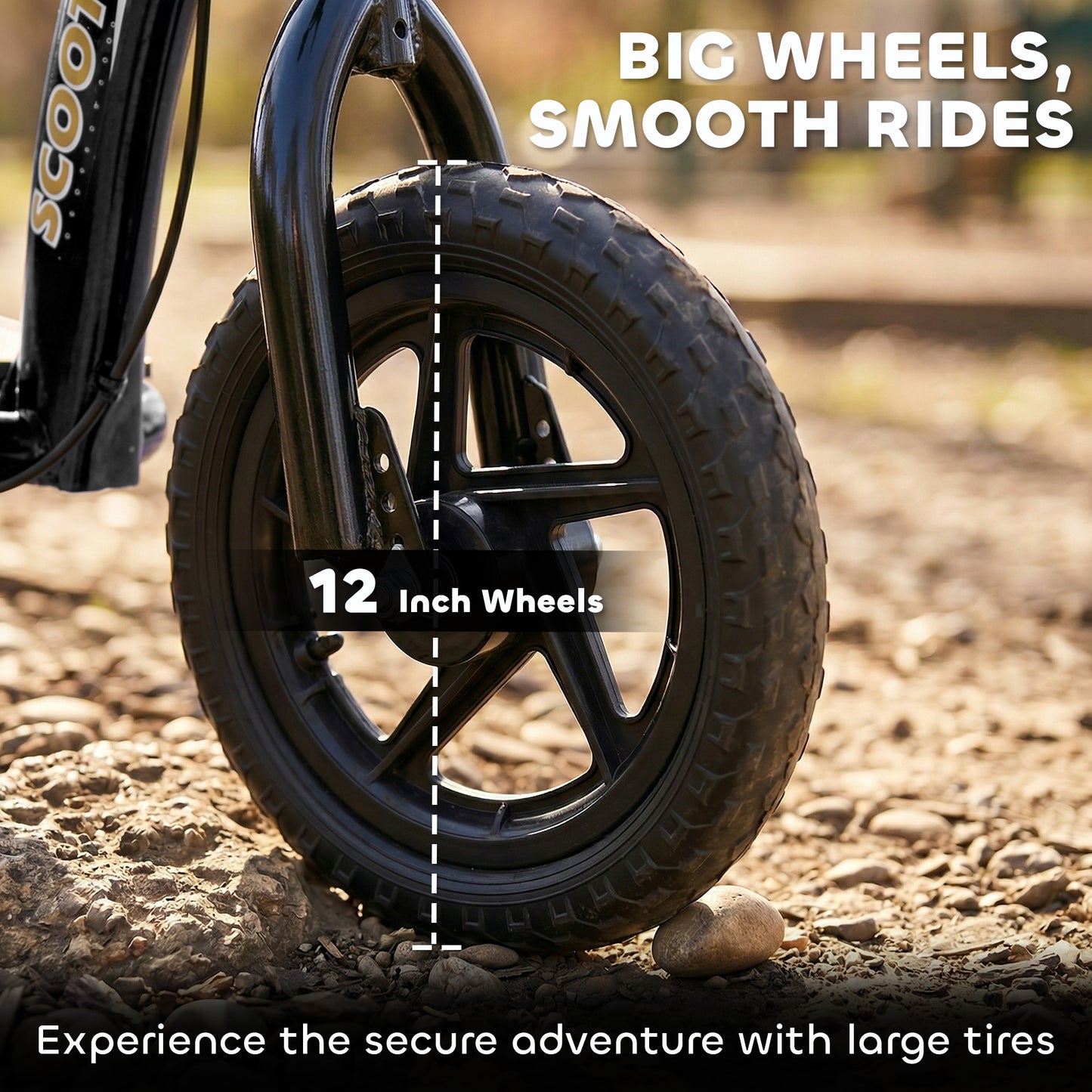 Adjustable Kids Pro Stunt Scooter Children Street Bike Bicycle Ride On with 12” Tire (Black)