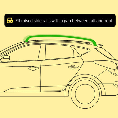 2pc Roof Rack Car Roof Top Lockable Aluminum Cross Bars Adjustable Baggage Luggage Carrier, Silver (53")