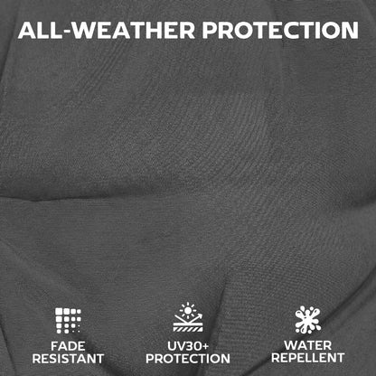 Patio Chair Cushions Set of 4, Waterproof Non-Slip Lounge Chair Cushions, 44"x21", Dark Grey