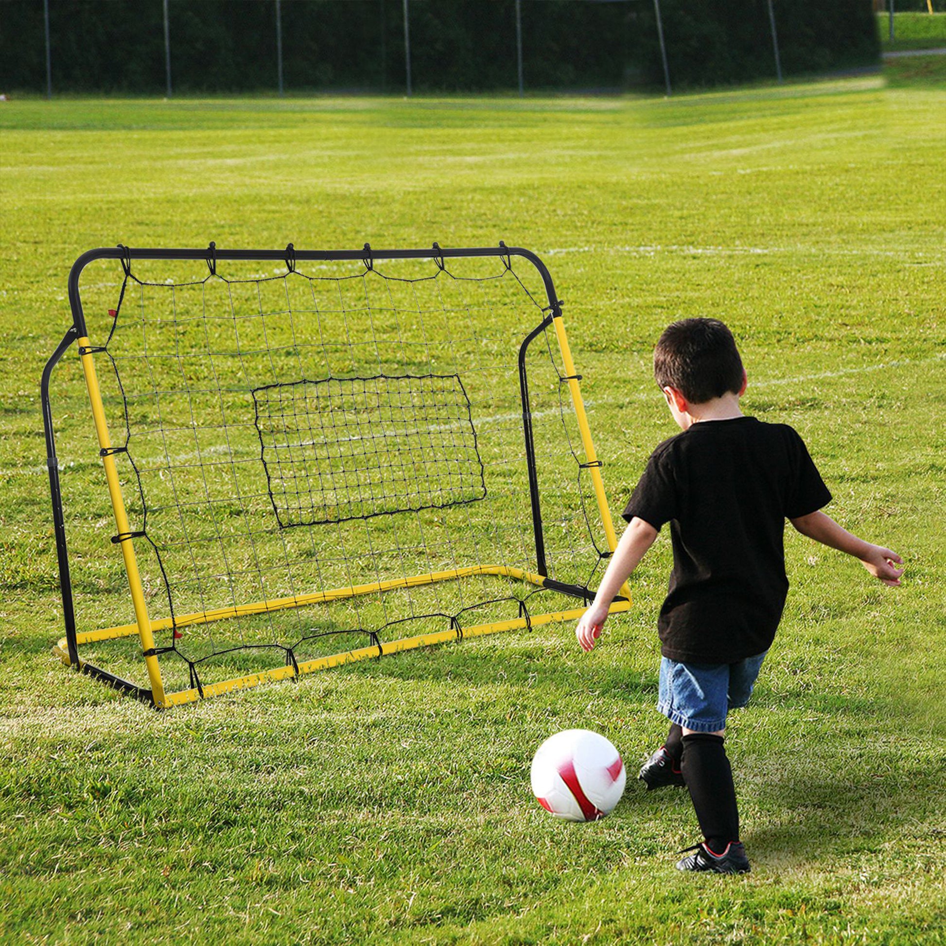 Soozier 6' x 4' Soccer Rebounder, Soccer Goal with 5 Angle Adjustable
