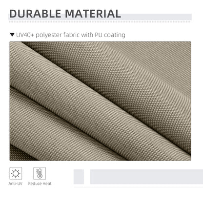 7' x 10' Retractable Patio Awning, Manual Outdoor Privacy Screen with UPF40+ & Water-Resistant Fabric, Beige