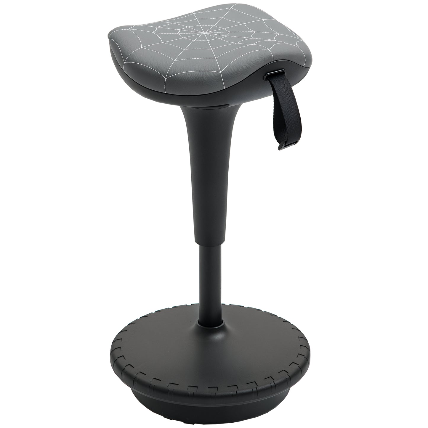 Backless Wobble Stool Chair, Standing Desk Chair, Adjustable Learning Stool for Office Desks, with Rocking Motion, Grey
