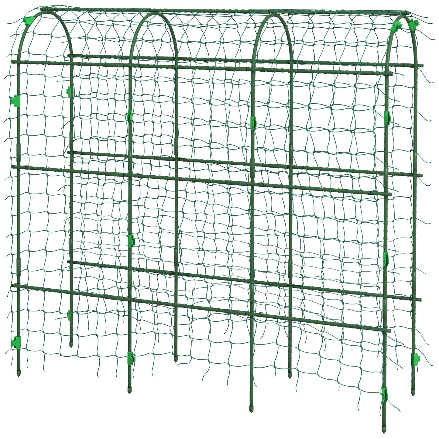 Metal Garden Trellis, Arch Trellis for Climbing Plants Outdoor, A-Frame, with Climbing Net, 17" x 72" x 72"