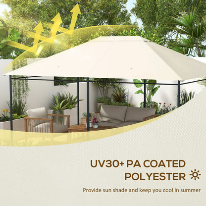 10' x 13' Gazebo Replacement Canopy Cover, Gazebo Roof Replacement (TOP COVER ONLY), Cream White