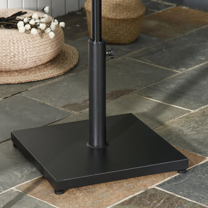 40 lbs Steel Square Umbrella Base Stand w/ Adjustable Knob Parasol Stand Garden Patio Outdoor Home, Black