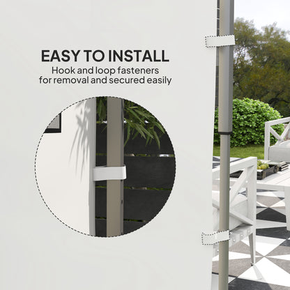Instant Canopy Sidewall with 4 Storage Bag for 10 x 10 ft Straight Leg Pop Up Canopies, 1 Pack Sidewall Only, White