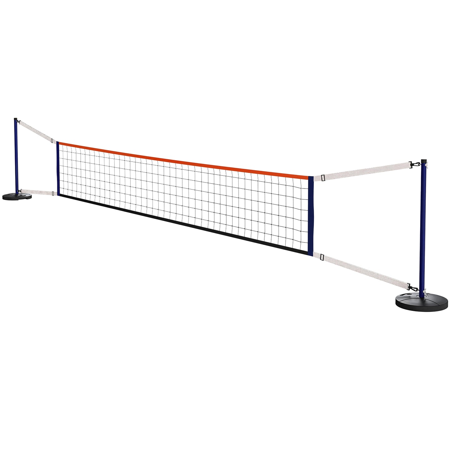 Soozier Portable Volleyball Net Set Outdoor, Volleyball Training Net with 21-27ft Adjustable Length, Volleyball, Air Pump