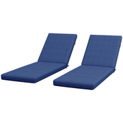 2-Piece Back and Seat Cushion Pillows Replacement, Patio Chair Cushions Set with Ties for Indoor Outdoor, Blue