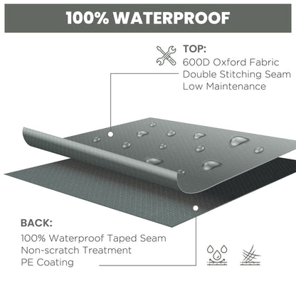Patio Furniture Covers, Waterproof, Windproof Anti-UV 600D Heavy Duty Oxford Fabric Outdoor Furniture Cover for Dining Table Chair Set, 108" x 80" x 35", Charcoal Grey
