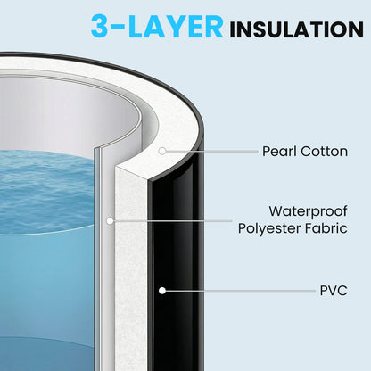 Ice Bath Tub for Athletes, 71 Gal Cold Plunge Tub with Cover, Pump, Portable Multiple Layered Inflatable Ice Barrel