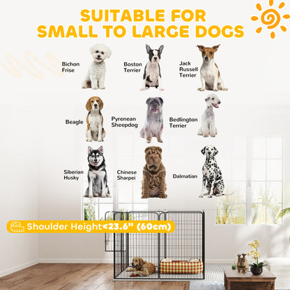 8 Panel Pet Playpen Play Yard Fence Home DIY Heavy-Duty Metal Foldable Indoor Outdoor 47"H