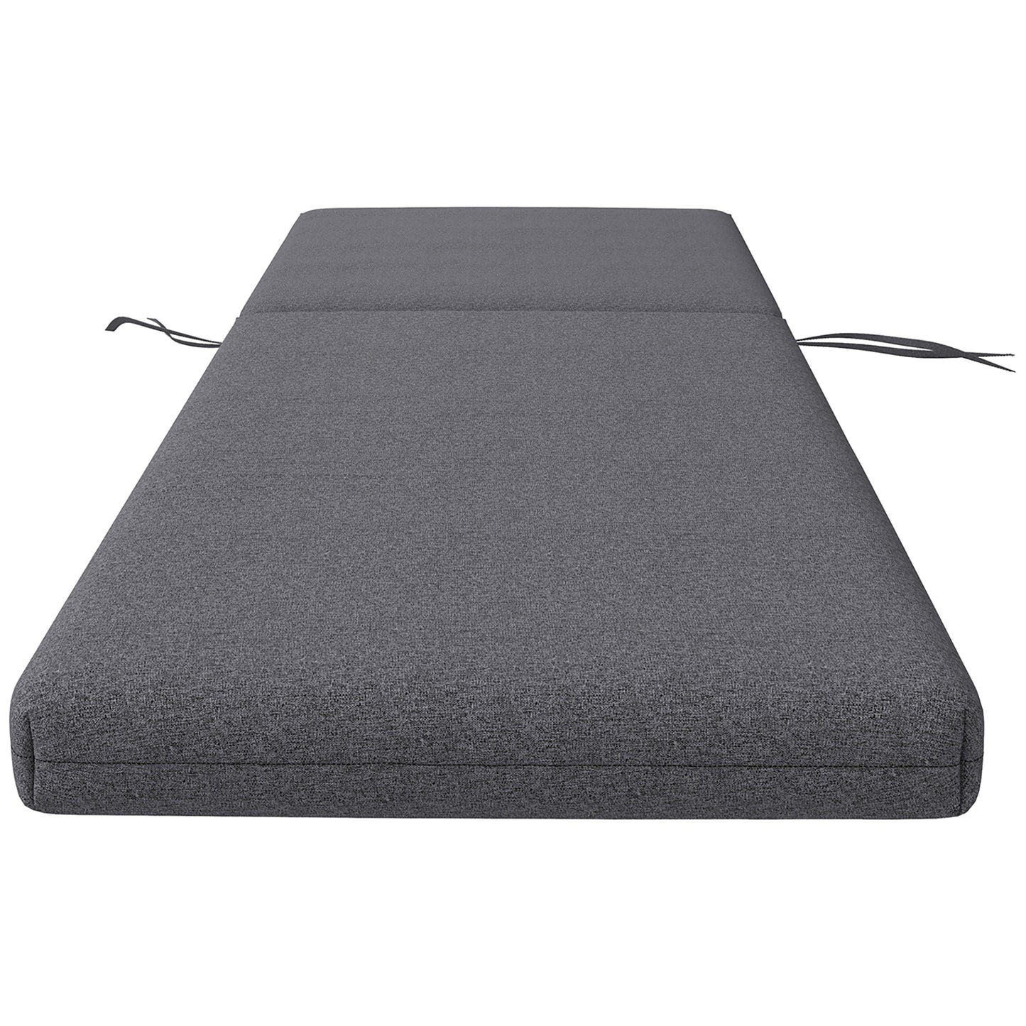 2-Piece Back and Seat Cushion Pillows Replacement, Patio Chair Cushions Set with Ties for Indoor Outdoor, Grey