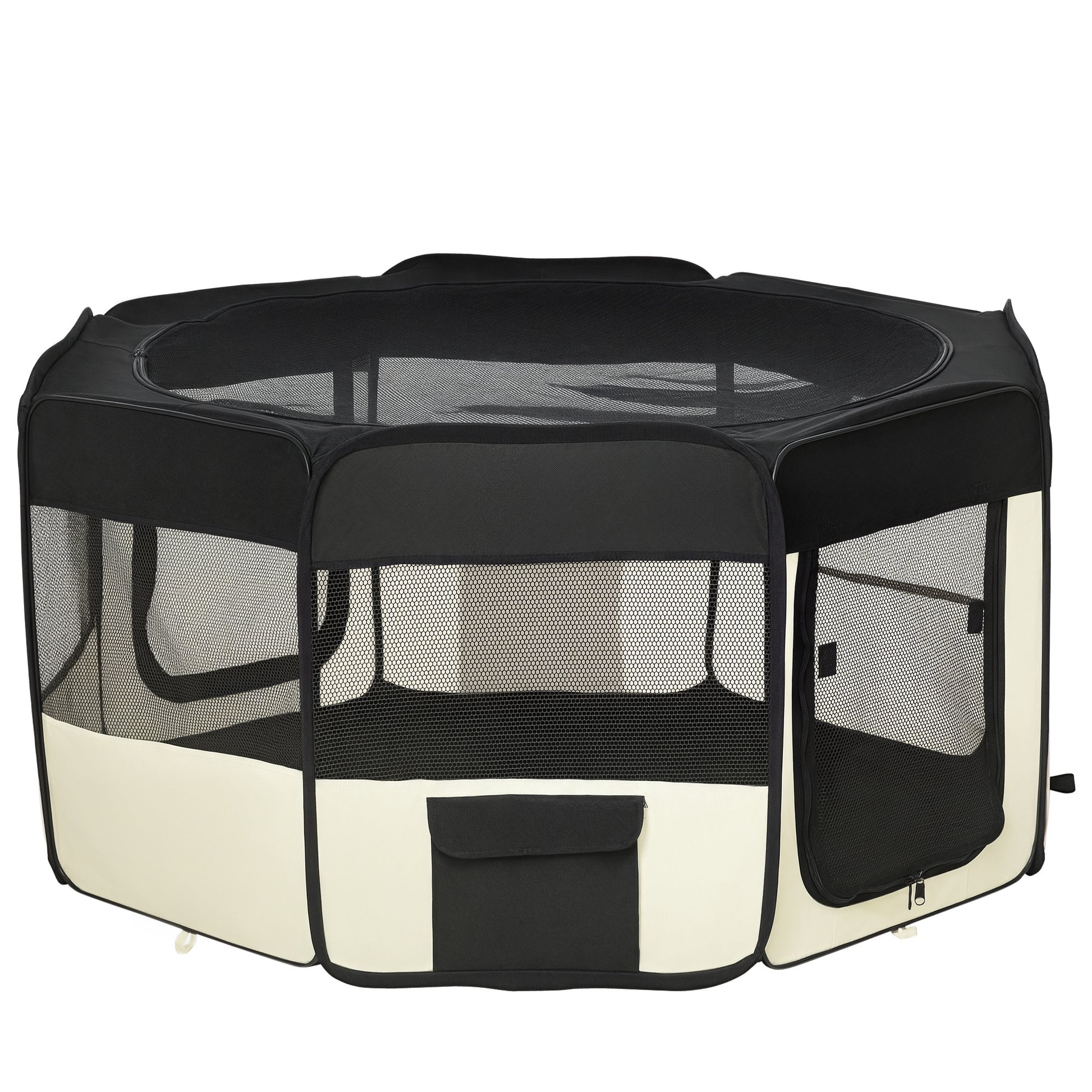 49.2-inch Soft Pet Playpen Folding Dog Pen Outdoor with Bag