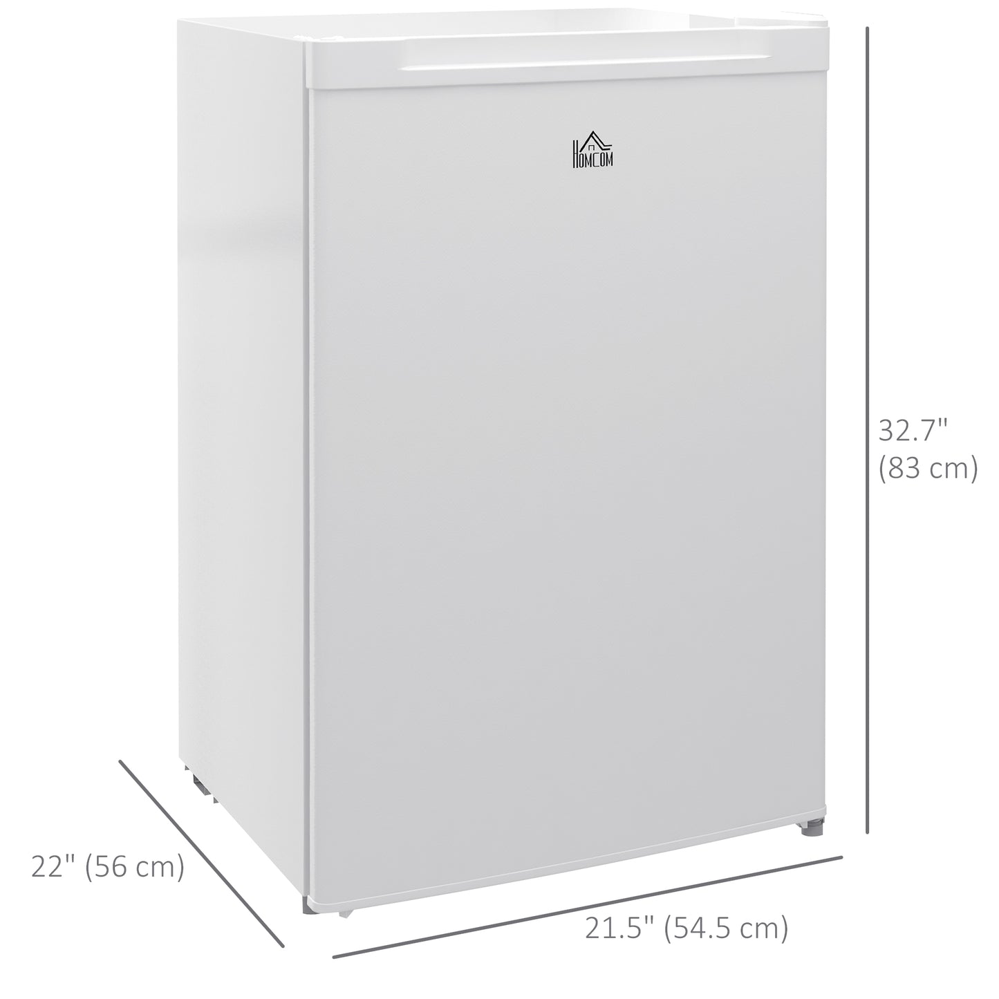 Upright Freezer, 3 Cu.Ft Mini Freezer with Reversible Single Door, Adjustable Thermostat for Home, Dorm, White