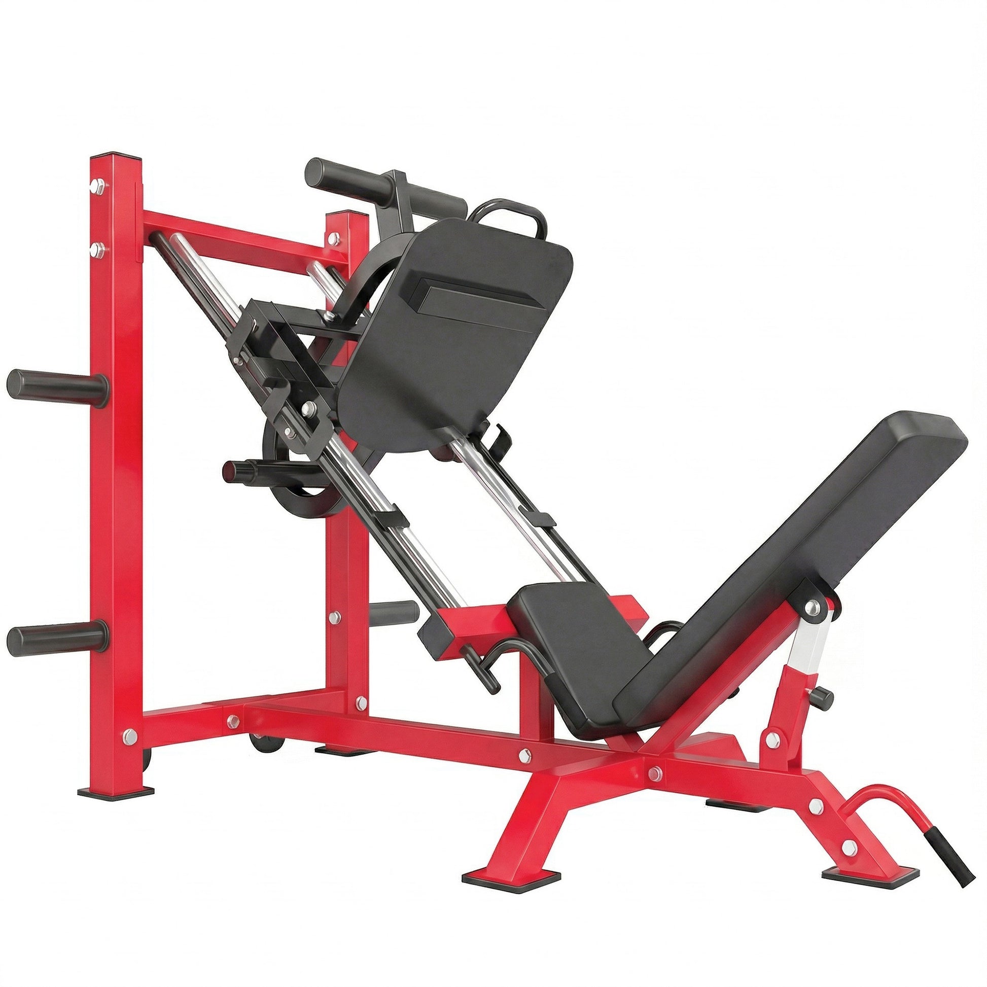 Soozier Leg Press Machine with Wheels and Calf Block, Adjustable Squat Machine for Home Gym, 1000 lbs Capacity