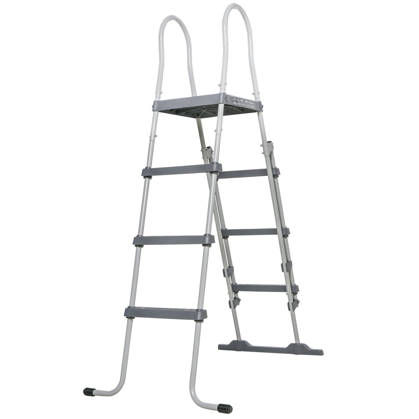 70" Above Ground Pool Ladder for 48" Pool Wall Height, Grey