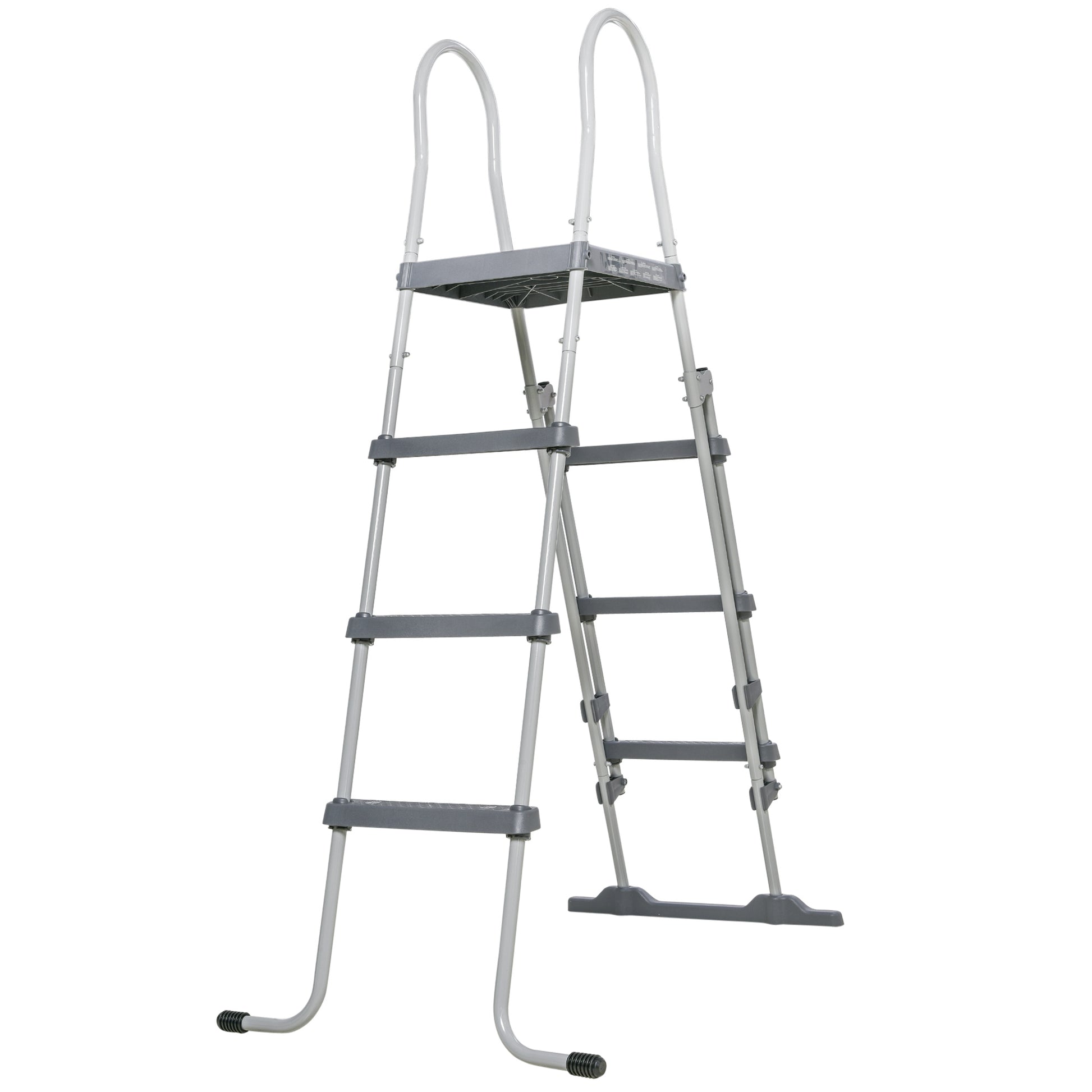 70" Above Ground Pool Ladder for 48" Pool Wall Height, Grey