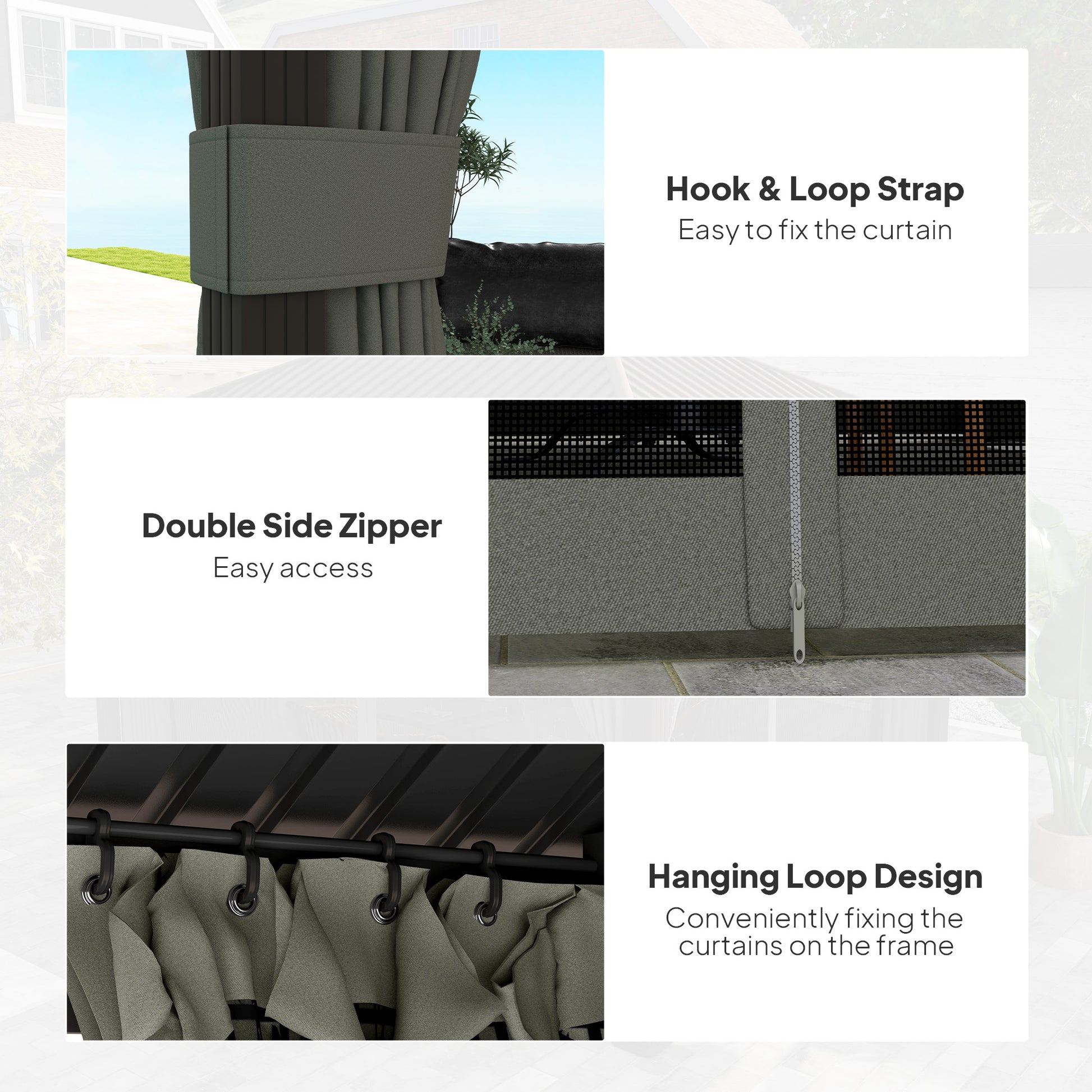 10' x 12' Outdoor Hardtop Gazebo Metal Roof Patio Gazebo with Aluminum Frame, Mesh Nettings, Dark Grey