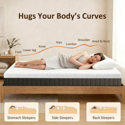 10 Inch King Mattress in a Box, Pressure Relief & Lumbar Support, CertiPUR-US Certified, Medium Firm