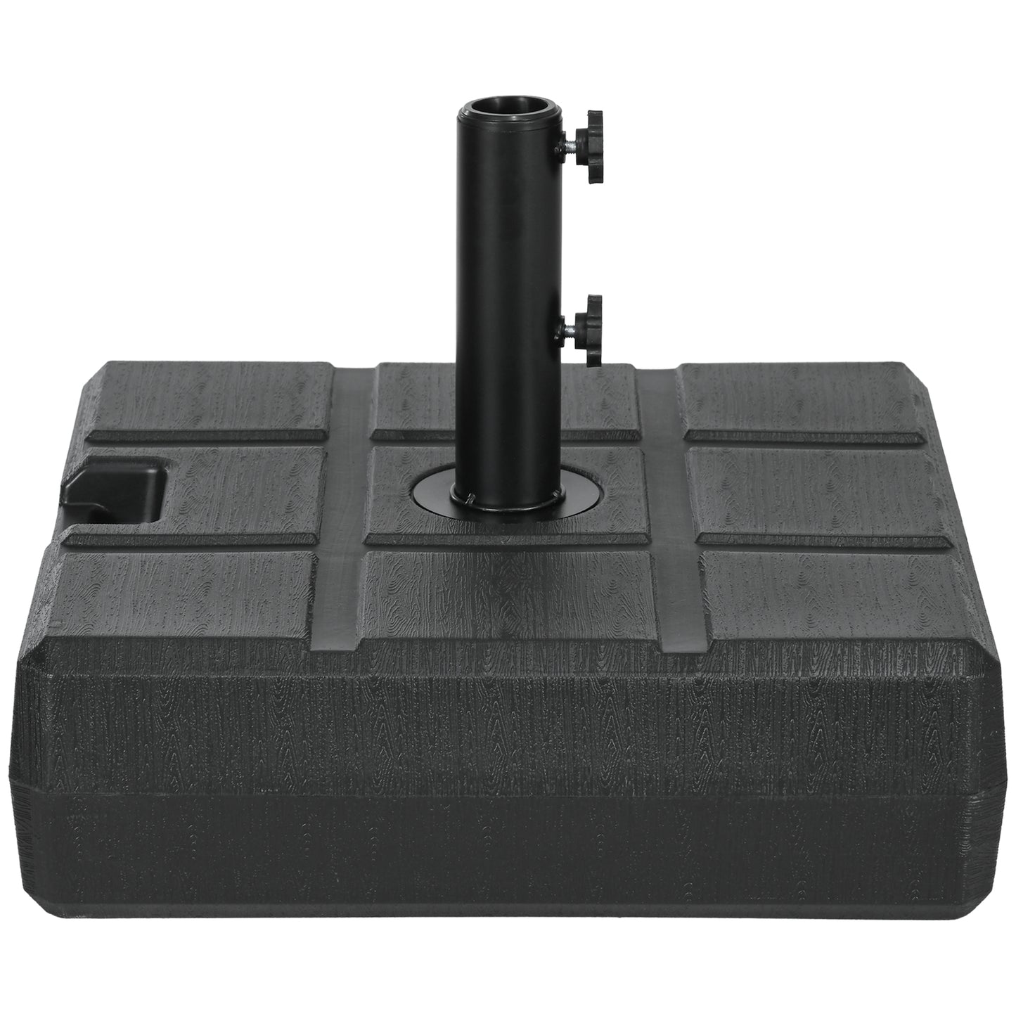 Umbrella Stand for 1.5" or 1.9" Umbrella Poles, Fillable Umbrella Base, Black