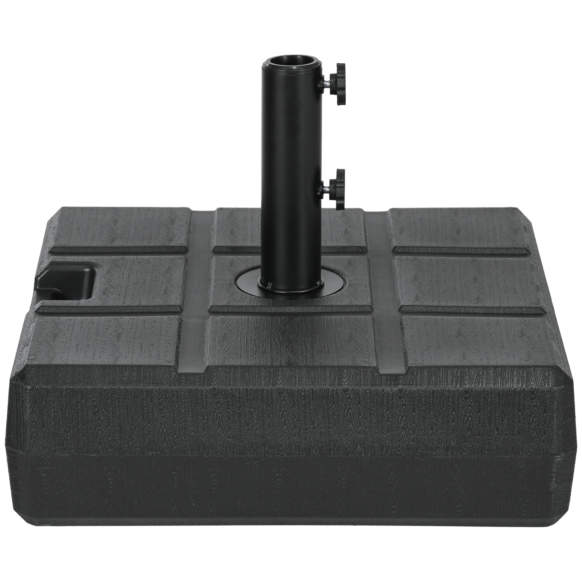Umbrella Stand for 1.5" or 1.9" Umbrella Poles, Fillable Umbrella Base, Black