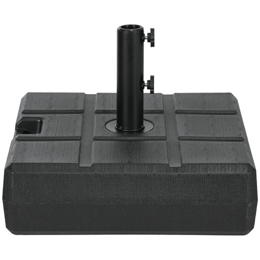 Umbrella Stand for 1.5" or 1.9" Umbrella Poles, Fillable Umbrella Base, Black