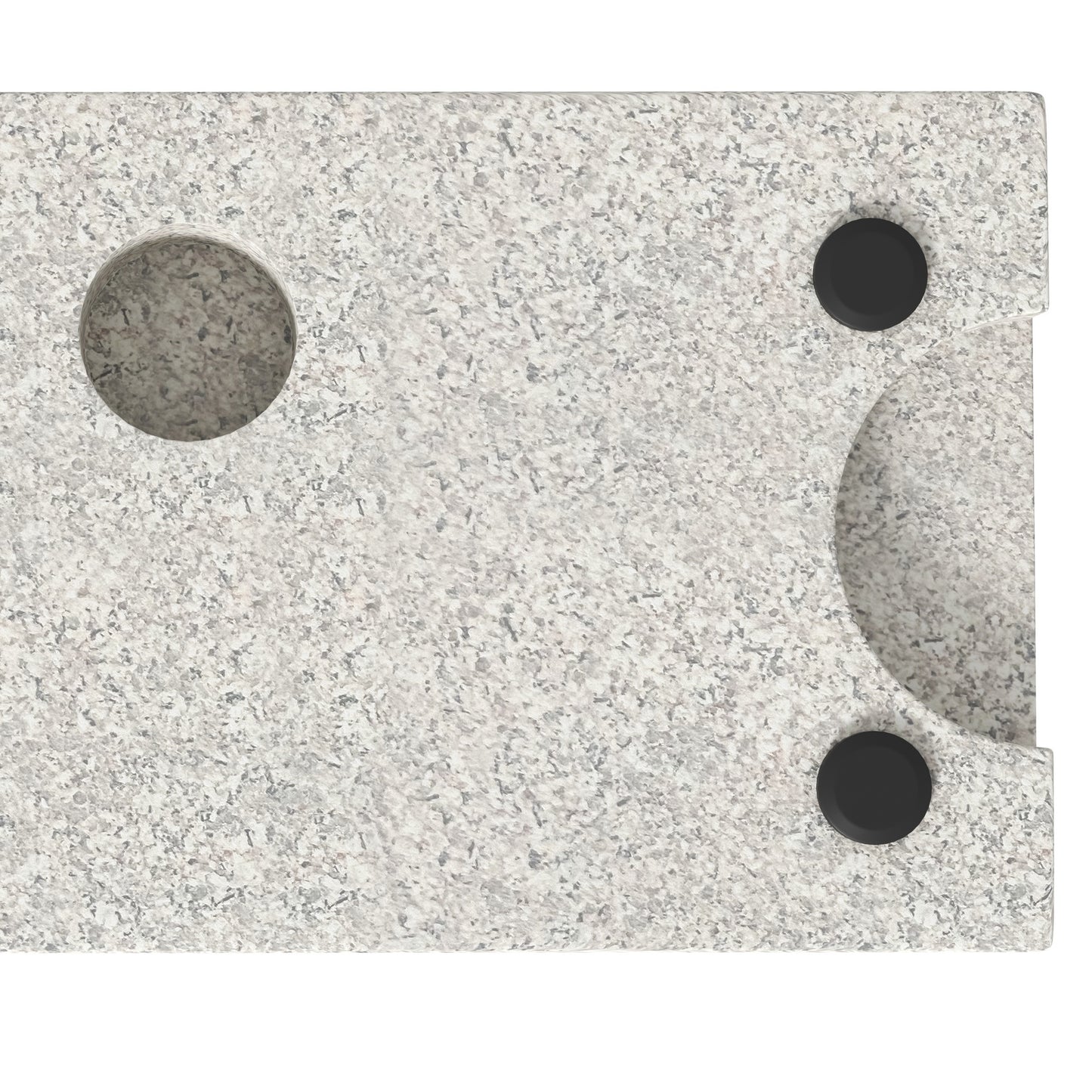 55 lbs Half Granite Parasol Base, Outdoor Umbrella Stand Weight for 1.3", 1.5", 1.9" Umbrella Poles, Grey