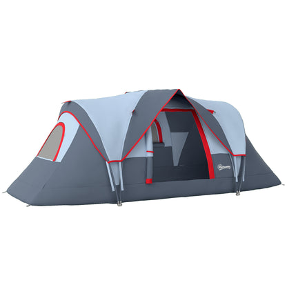 5-6 Person Family Tent, Outdoor Camping Tent with Lighting Hook, Carrying Bag for Camping, Hiking and Travelling, Grey