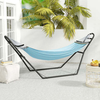 Hammock Stand with Adjustable Height Steel Frame for 0.8" -1.2" Person 109.4" Black