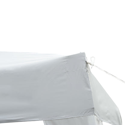 10' x 10' Arbor Barnum Folding Pop-up Garden Gazebo with Transport Bag-White