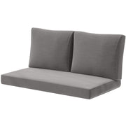 2 Seater Outdoor Seat Cushions with Backrest, Loveseat Double Sofa Outdoor Furniture Cushions, Light Grey