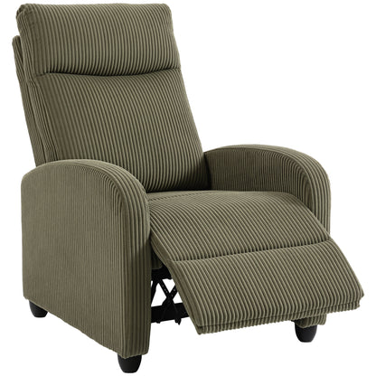Fabric Recliner Chair Manual Home Theater Seating Single Reclining Sofa Chair with Padded Seat for Living Room