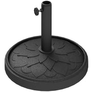 Round Patio Umbrella Base, 26 lbs Resin Umbrella Stand Base, Heavy Duty Patio Umbrella Holder, Black