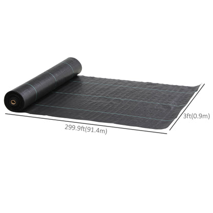 3ft x 300ft Weed Barrier, Landscape Fabric, for Greenhouse Yard Garden Weed Control, Heavy-Duty & Easy Setup, 3.5oz