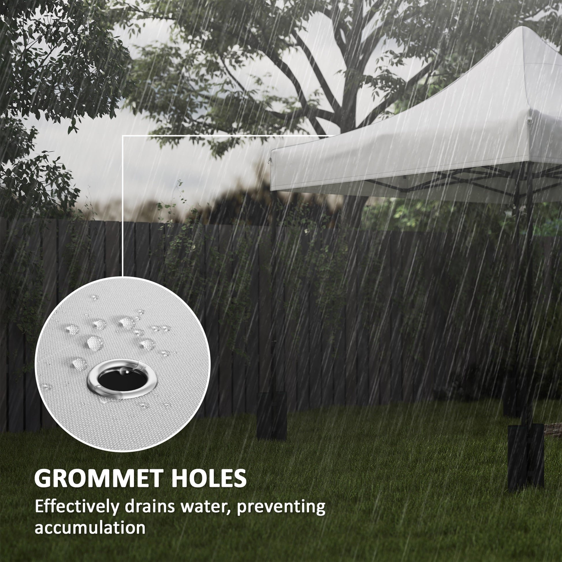 10' x 10' Replacement Canopy Top for Pop Up Canopy Tent with 4 Sand Bags, UPF50+ Protection, White