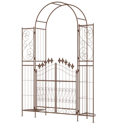 7ft Garden Arch Trellis, Metal Arch, Outdoor Garden Arbor for Climbing Plants, Wedding Decoration