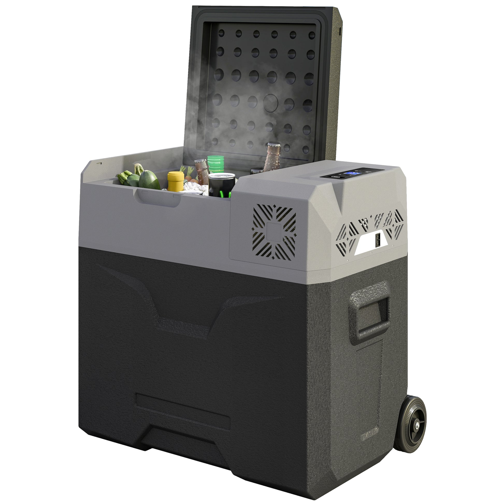 50 Liter Car Refrigerator Portable Freezer 12/24V Electric Cooler Box for Camping, Travel, Picnic, Down to -20℃