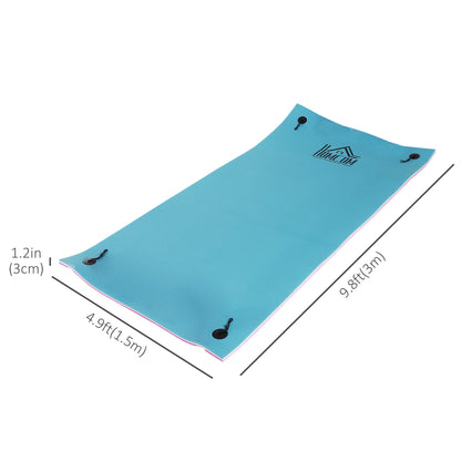 10x5ft Floating Mat Floating Lily Pad Water Carpet Float Aqua Mat Water Recreation and Relaxing in Lake, River, Beach, Swimming Pool, Blue