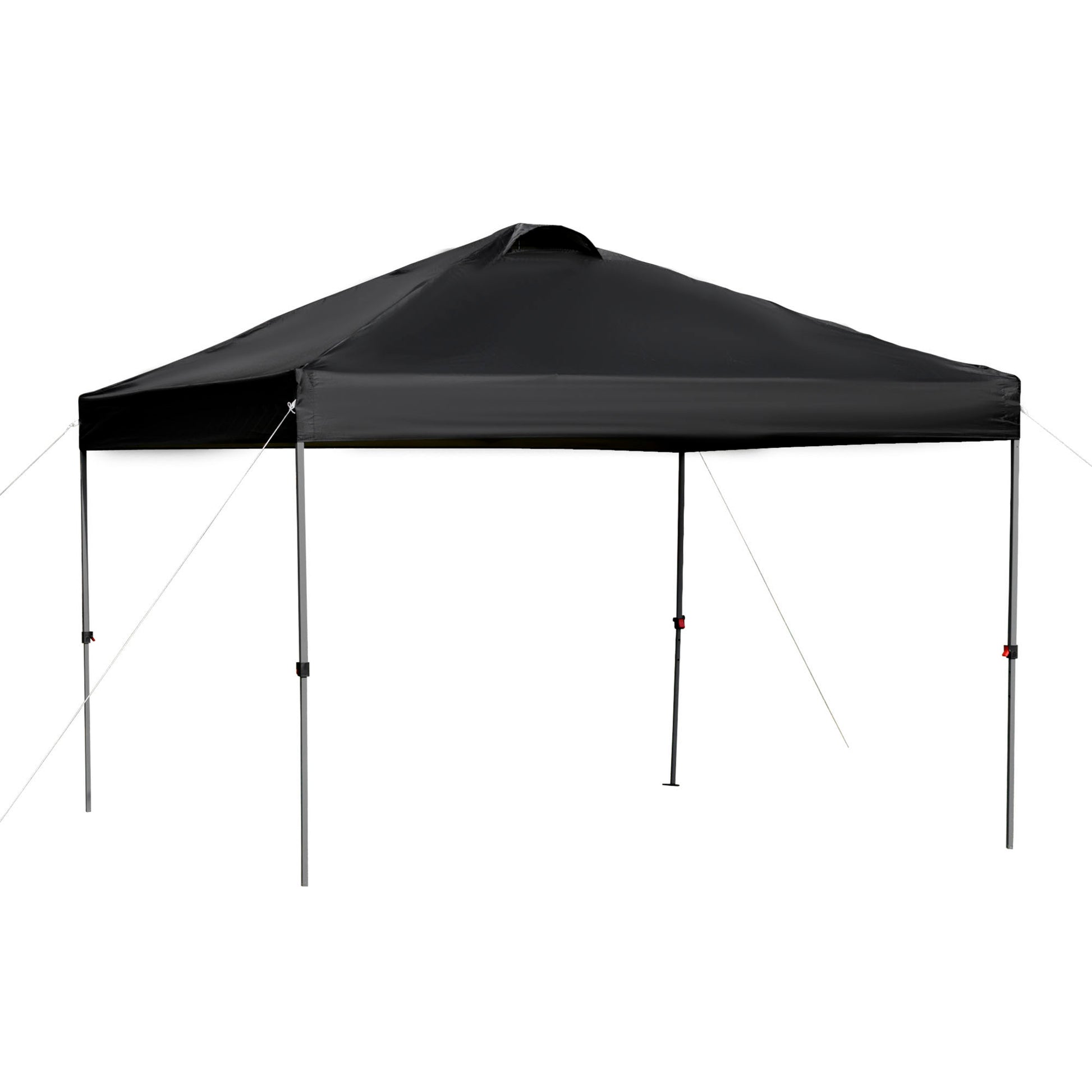 10' x 10' Pop Up Canopy Tent with Airy Top Vents and Wheeled Carry Bag for Outdoor, Garden, Patio, Black